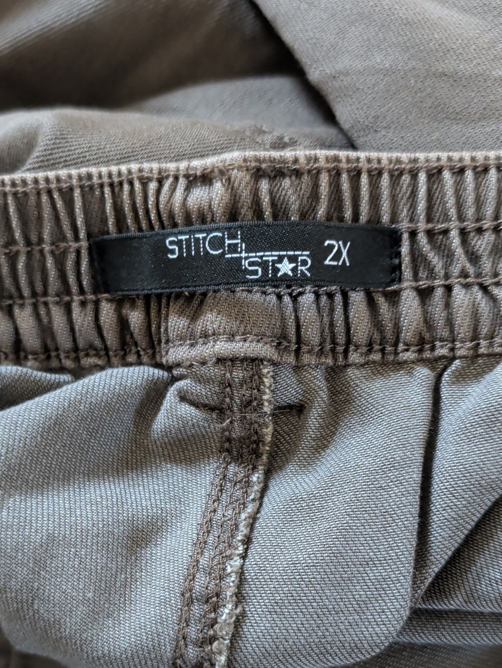 NWT Womens Size2X Stitch Star Brown PullOn High Rise Ankle Length Tapered Pants - Picture 2 of 12